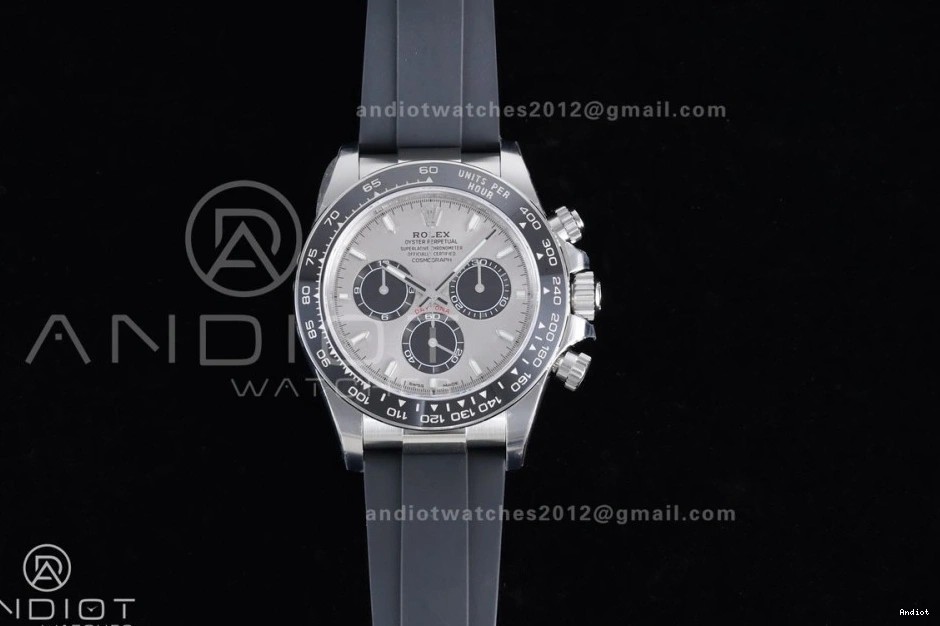 VSF Edition Daytona Black on V2 (Weighted) Strap VS4131 126519 Best Oysterflex Dial Gray 1:1 1118